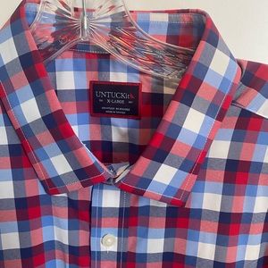 Mens XL Untuckit gingham shirt. NWOT.